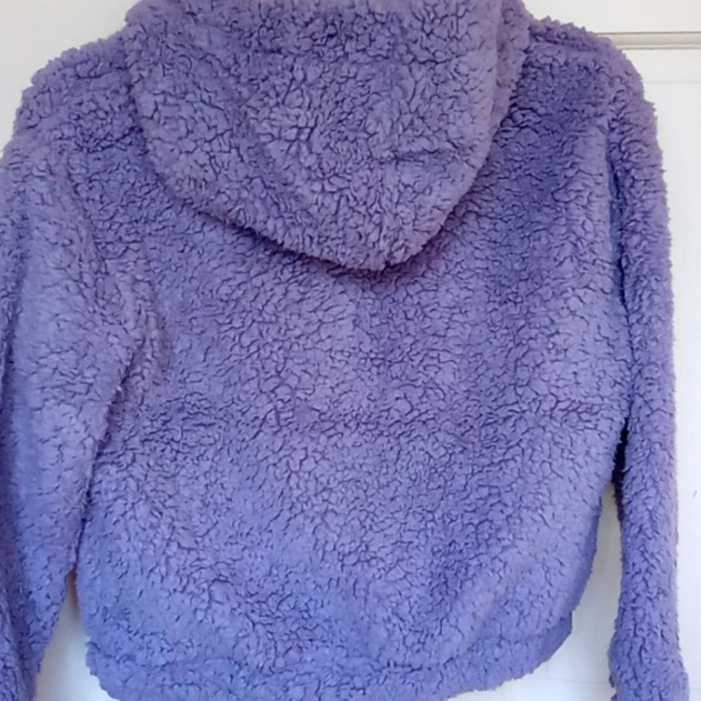 NWT  PURPLE YOUTH HALF ZIP SHERPA BY MONDETTA.  SIZE MEDIUM (10-12). - Picture 9 of 11